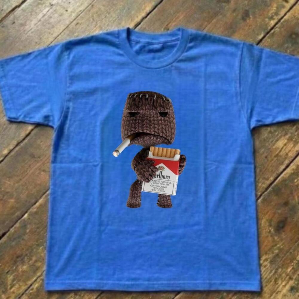 Gildan Men Bule T-Shirt, Blue Snoop Dogg Tee .